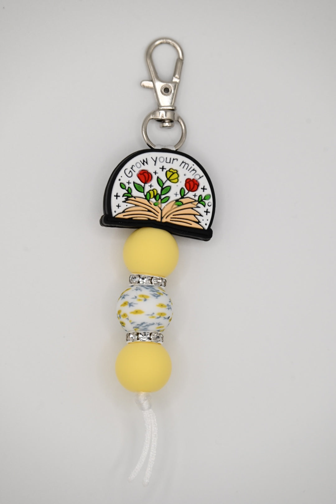 Book Lover Floral Keychain