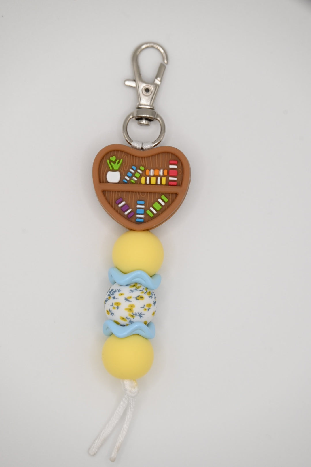 Bookshelf Heart Keychain