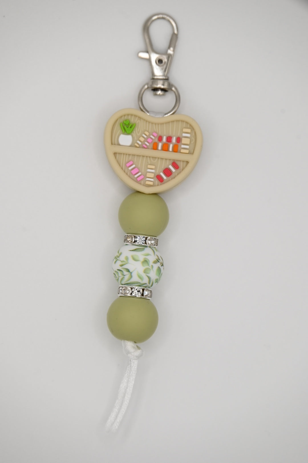 Bookshelf Heart Keychain