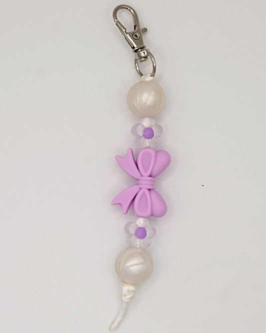 Lavender Bow Keychain